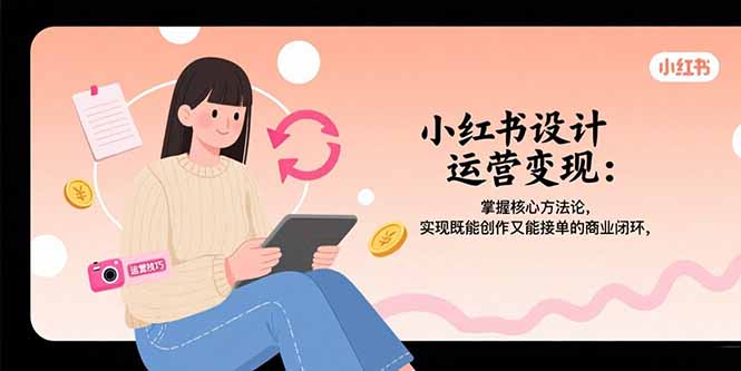 小红书设计运营变现：掌握核心方法论，实现既能创作又能接单的商业闭环-财富区