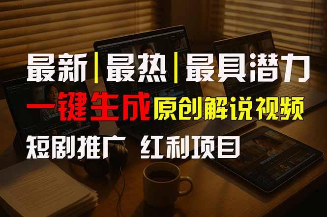 短剧推广新思路，AI一键生成原创解说视频，10分钟产出100条，30天赚了5.5w-青年云网创—高质量项目商城