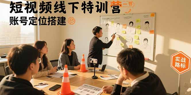 短视频线下特训营：账号定位搭建/口播号拍摄剪辑/直播间流量入口/变现实战-轻创终点站