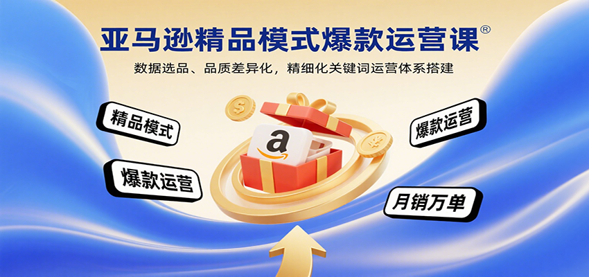 亚马逊精品模式爆款运营课：数据选品、品质差异化，精细化关键词运营体系搭建-星舰联盟