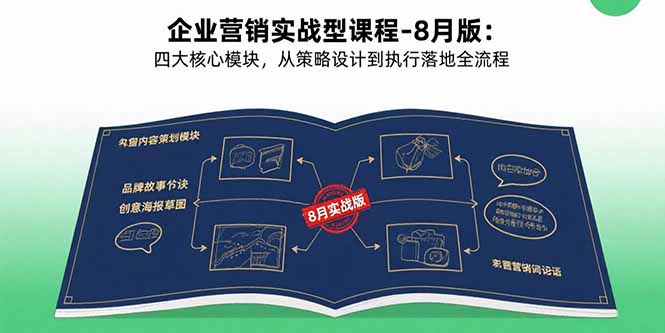 企业营销实战型课程-8月版：四大核心模块，从策略设计到执行落地全流程-華夏云创