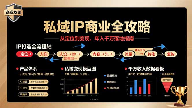私域IP商业全攻略，从定位到变现，年入千万落地指南-青年云网创—高质量项目商城