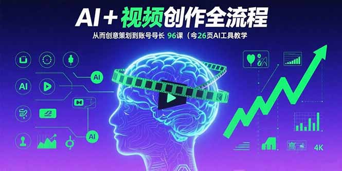 AI+短视频创作全流程：从创意策划到账号增长，96节课(含26项AI工具教学)-星舰联盟