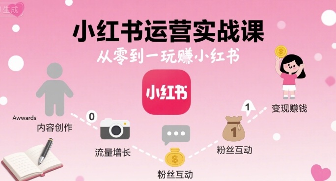 小红书运营实战课，从零到一玩賺小红书-test
