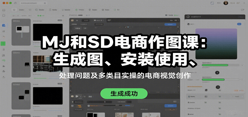 MJ和SD电商作图课：生成图、安装使用、处理问题及多类目实操的电商视觉创作-星舰联盟