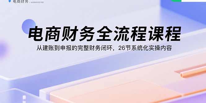 电商财务全流程课程：从建账到申报的完整财务闭环，26节系统化实操内容-test