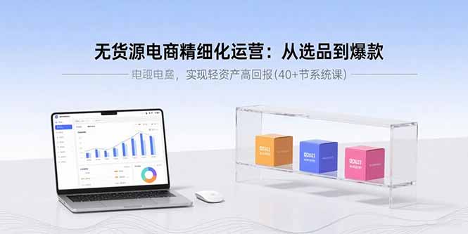 无货源电商精细化运营：从选品到爆款，实现轻资产高回报(40+节系统课)-青年云网创—高质量项目商城