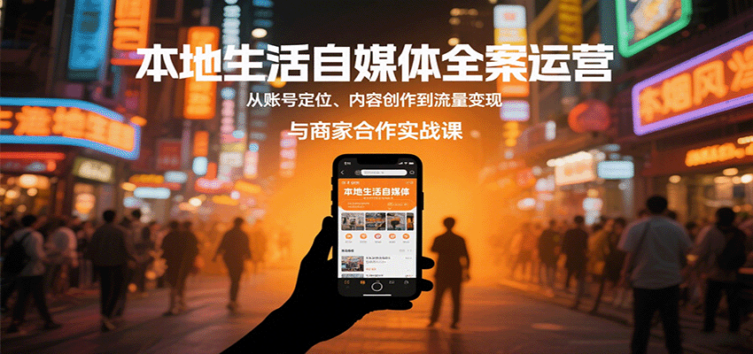本地生活自媒体全案运营，从账号定位、内容创作到流量变现与商家合作实战课-星舰联盟