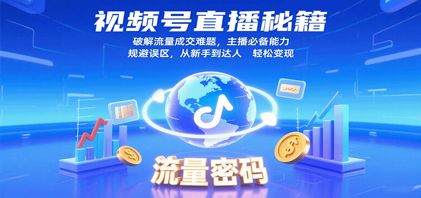 视频号直播秘籍，破解流量成交难题，主播必备能力，规避误区，从新手到达人轻松变现-青年云网创—高质量项目商城