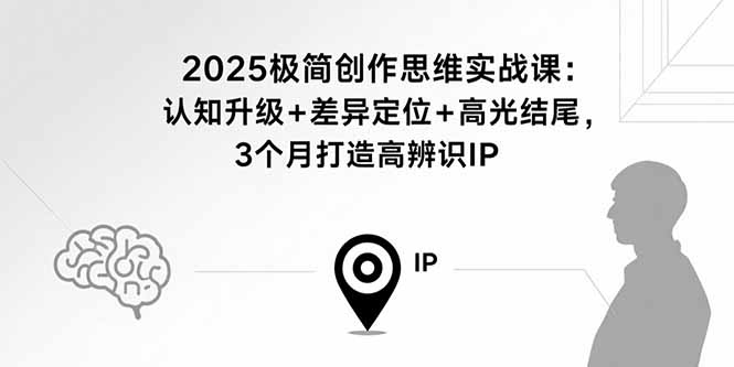 2025极简创作思维实战课：认知升级+差异定位+高光结尾，3个月打造高辨识IP-test
