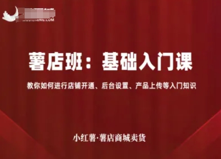 小红薯薯店商城卖货，基础入门课，教你如何进行店铺开通、后台设置、产品上传等入门知识-test