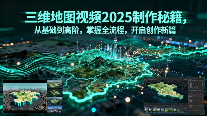 三维地图视频2025制作秘籍，从基础到高阶，掌握全流程，开启创作新篇-轻创终点站
