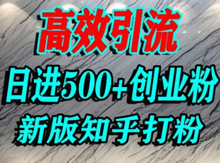 怎么打创业粉，知乎超高权重流量平台，打粉引流，日进500+精准创业粉不是问题-test