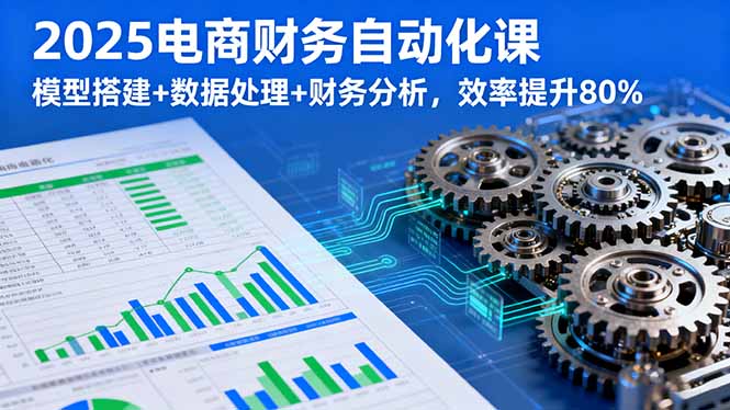 2025电商财务自动化课，模型搭建+数据处理+财务分析，效率提升80%-華夏云创