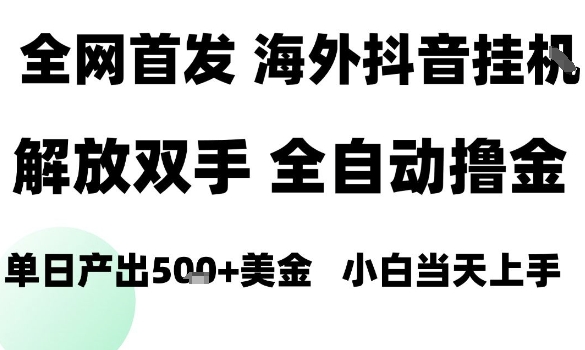 海外抖音无人直播，单日产出1.5k+，长期稳定，新手可玩，无脑操作-轻创终点站