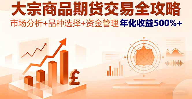 大宗商品期货交易全攻略，市场分析+品种选择+资金管理，年化收益500%+-百创网
