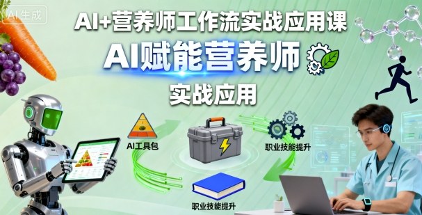 AI+营养师工作流实战应用课，AI赋能营养师-百创网