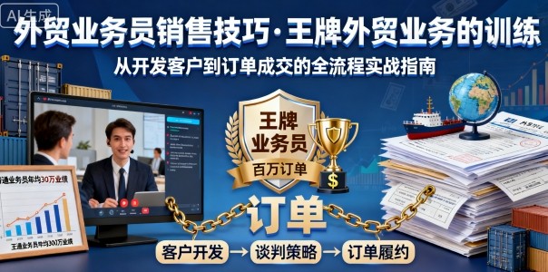 外贸业务员销售技巧，王牌外贸业务的训练-百创网