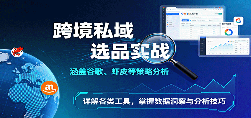 跨境私域选品实战：涵盖谷歌、虾皮等策略分析，详解各类工具，掌握数据洞察与分析技巧-百创网