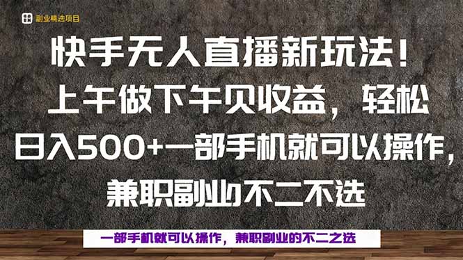 一部手机，上午做 下午见收益，学会秒上手，轻松日入500+ - 小毅网创-小毅网创