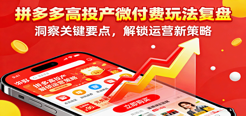 拼多多高投产微付费玩法复盘，洞察关键要点，解锁运营新策略-轻创终点站