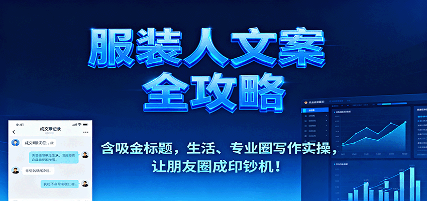 服装人文案全攻略，含吸金标题，生活、专业圈写作实操，让朋友圈成印钞机！-百创网