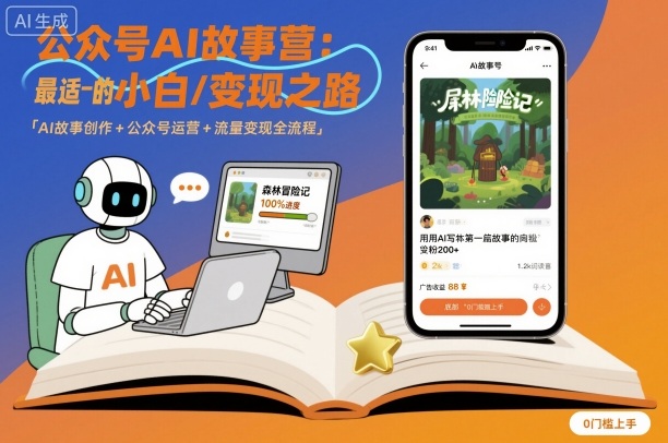 公众号ai故事营，最适合小白的自媒体变现之路 - 小毅网创-小毅网创