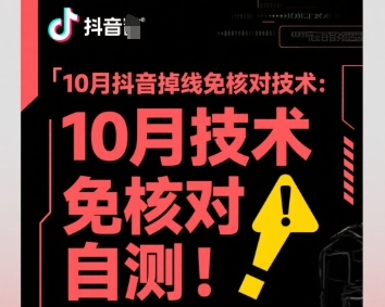 10月抖音掉线免核对技术，不保证百分百，自测-轻创终点站