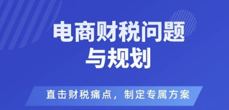 电商企业财税风险与规避，直击财税痛点，制定专属方案-轻创终点站