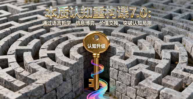 本质认知重构课7.0：通过语言哲学、信息博弈、价值交换，突破认知局限-创梦DreamCreation终点站