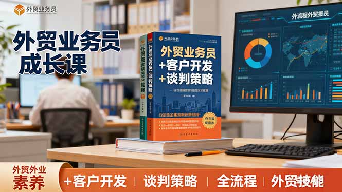 外贸业务员成长课：职业素养+客户开发+谈判策略、掌握全流程外贸技能-轻创终点站