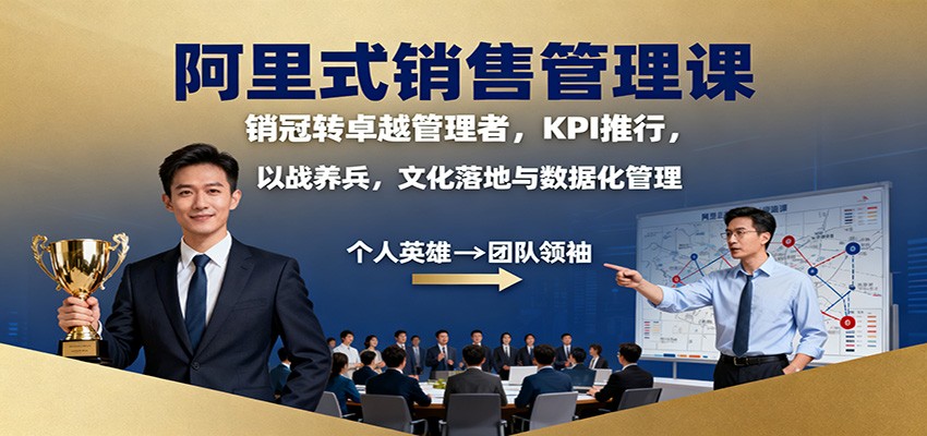阿里式销售管理课：销冠转卓越管理者，KPI 推行，以战养兵，文化落地与数据化管理-小飞项目网