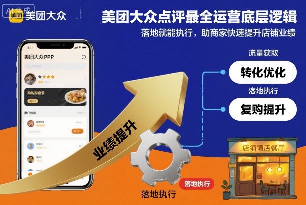 美团大众点评最全运营底层逻辑，落地就能执行，助商家快速提升店铺业绩-飞叔云网创