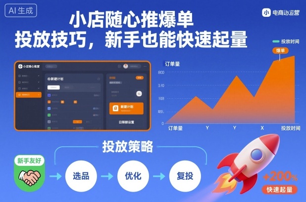 小店随心推爆单投放技巧，新手也能快速起量-安小熙网创平台