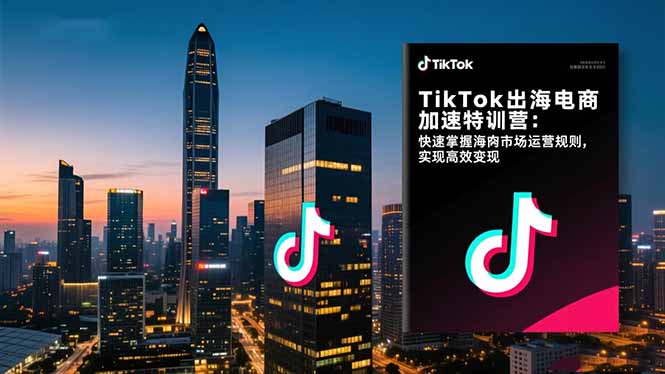 TikTok出海电商加速特训营：快速掌握海外市场运营规则，实现高效变现-安小熙网创平台