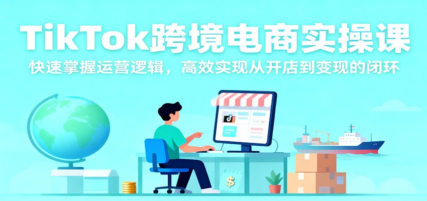 TikTok跨境电商实操课，快速掌握运营逻辑，高效实现从开店到变现的闭环-安小熙网创平台