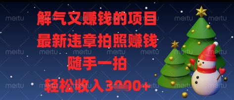 解气又挣钱的项目，最新违章拍照挣钱，随手一拍，轻松收入多张【揭秘】-轻创终点站
