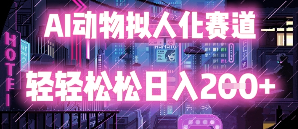 AI动物拟人化赛道，轻轻松松日入2张-轻创终点站