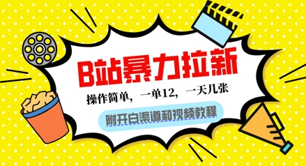 B站暴力拉新：一单12，一天几张，0门槛拉新(附渠道和教程)-轻创终点站