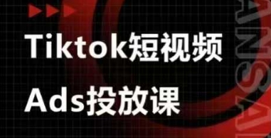 Ads视频投放课，tiktok短视频广告投放课-轻创终点站