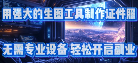 用强大的生图工具制作证件照，无需专业设备，轻松开启副业-轻创终点站